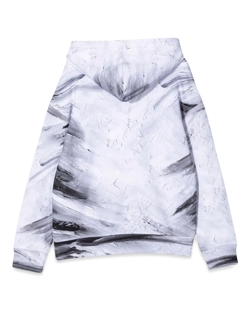 Moschino Hooded Cotton Sweatshirt — White White