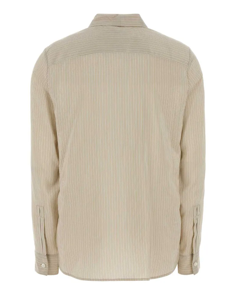 Burberry Silk Embroidered Blouse — Beige Beige