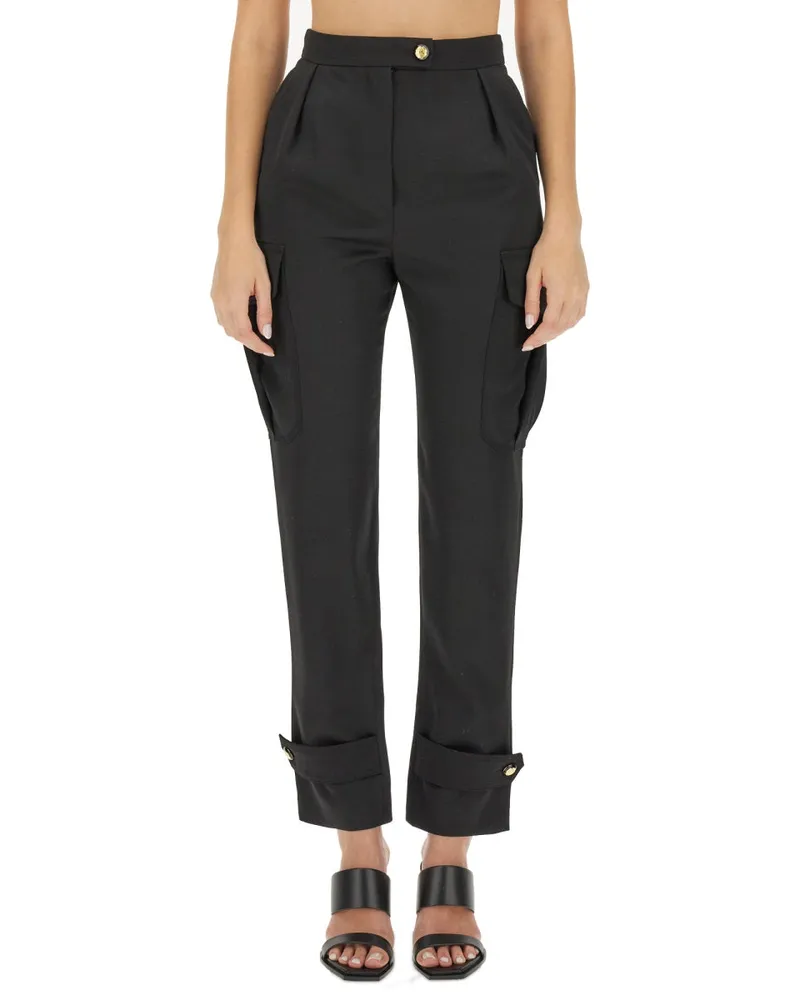 Alexander McQueen Wool Military Trousers — Black Black