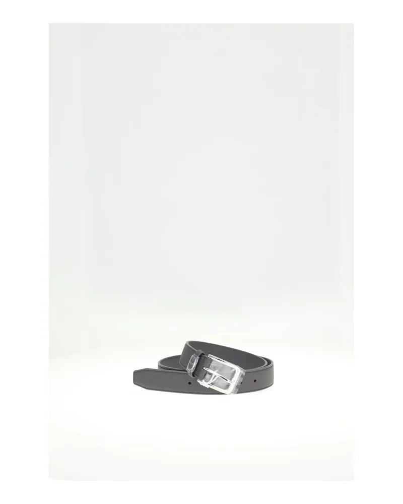 Dior Men's Belt Calf Leather Grey Gray