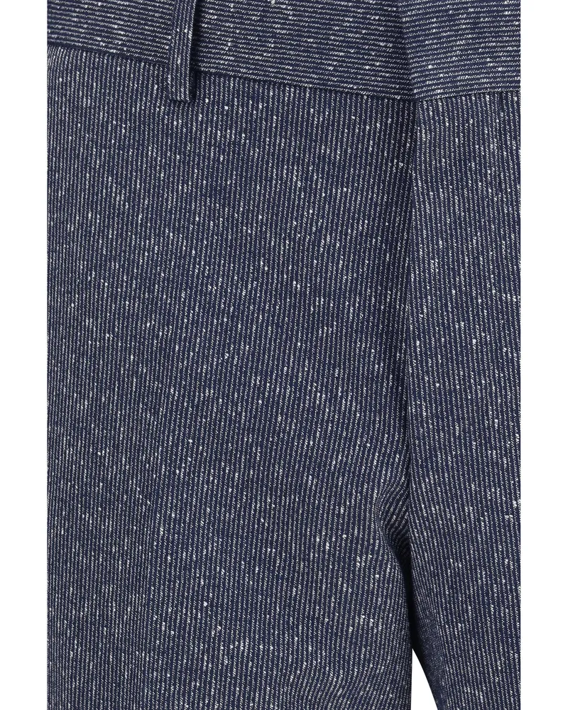 HUGO BOSS Men's Suit Viscose-Cotton Dark Blue Suits Gray