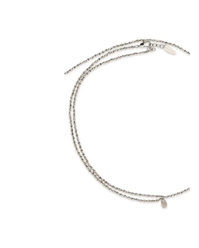 Brunello Cucinelli Women's Chain Necklace Palladium Fumé Metal Necklaces Silver