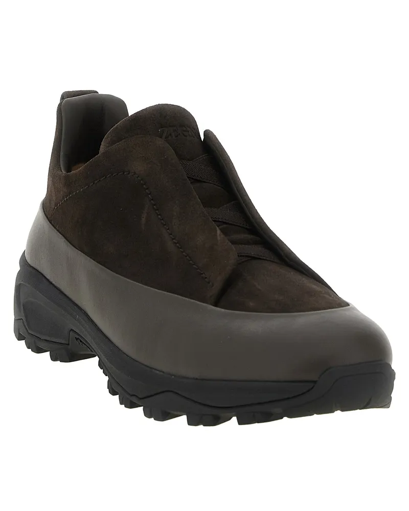 Ermenegildo Zegna Monte Sneaker — Black Black