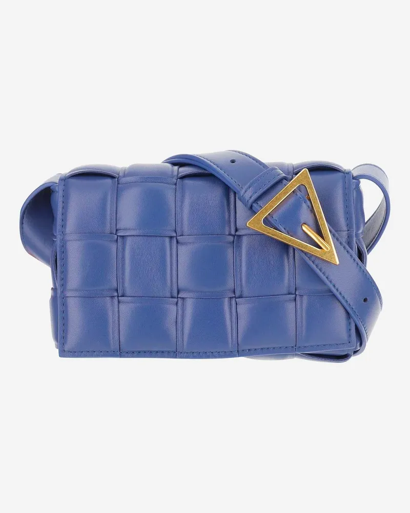 Bottega Veneta Women's Padded Cassette Bag Navy Lambskin Shoulder Navy