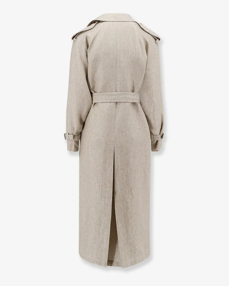 Max Mara Women's Linen Trench Mxspedaggi Beige & Raincoats Beige