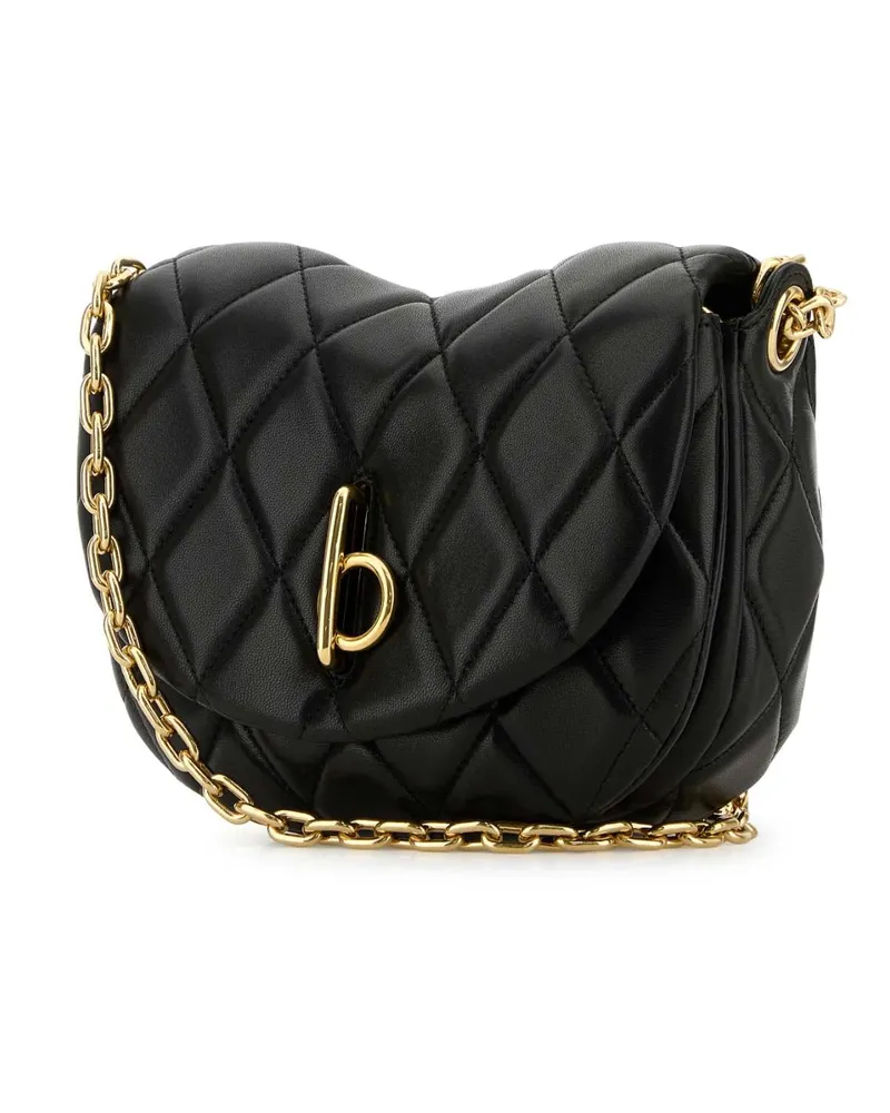Burberry Women's Black Leather Rocking Horse Shoulder Bag Blackgold Borse A Tracolla Black