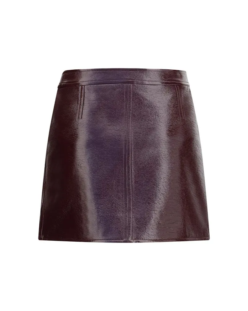 Courrèges Women's Bordeaux Cotton Mini Skirt Bordeaux