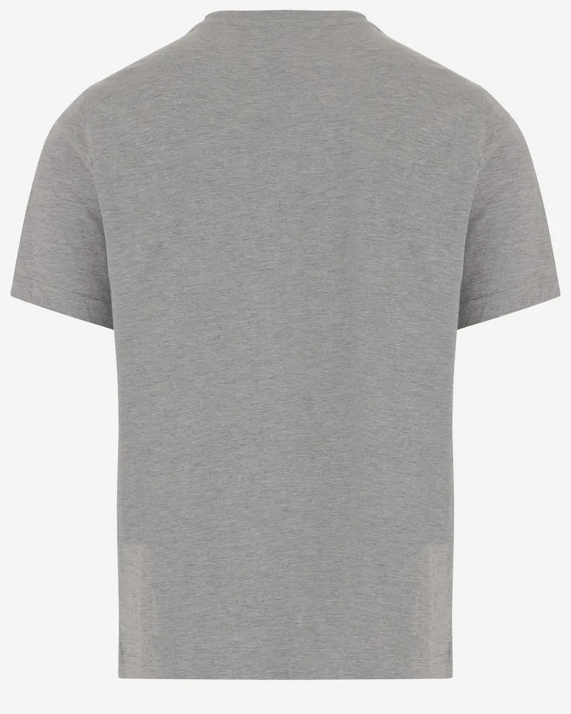 AUTRY Men T-Shirt With Logo Grey Cotton T-Shirts And Polos Gray