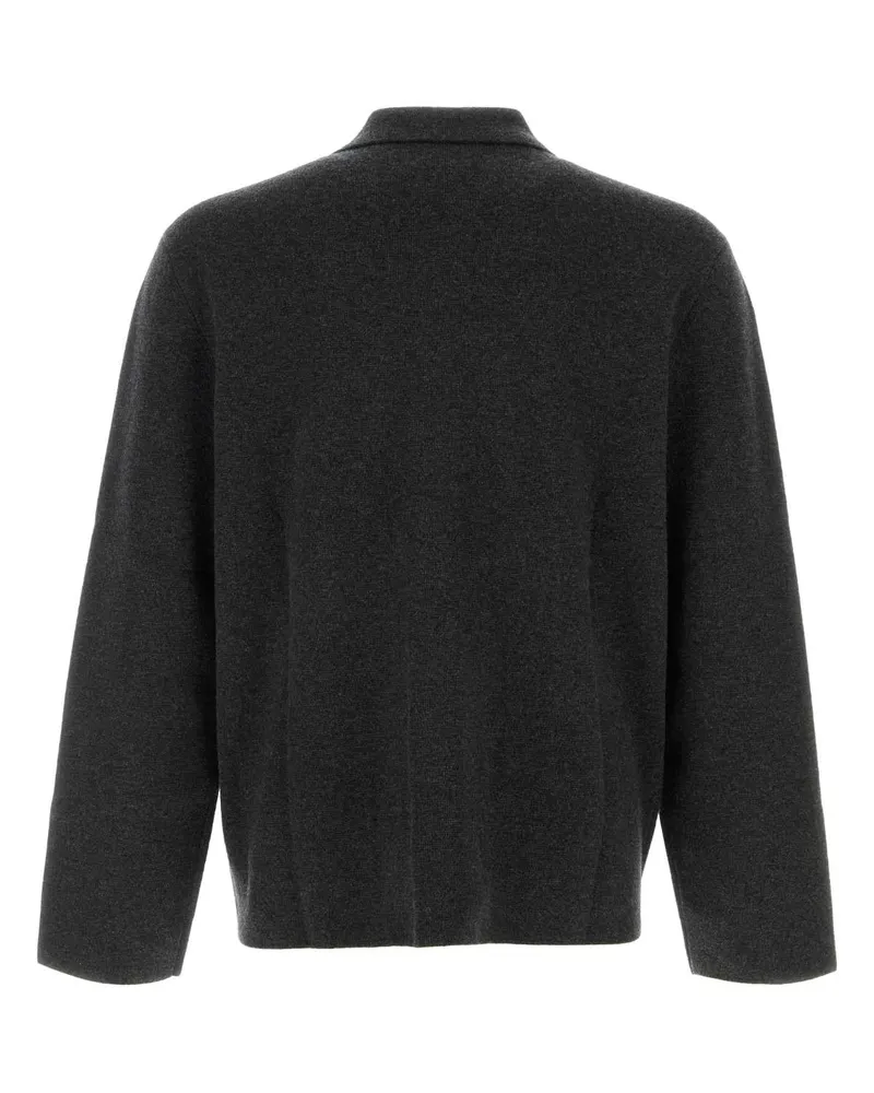 Le Kasha 1918 Men's Charcoal Cashmere Cardigan Exterior: Organic Maglieria Charcoal