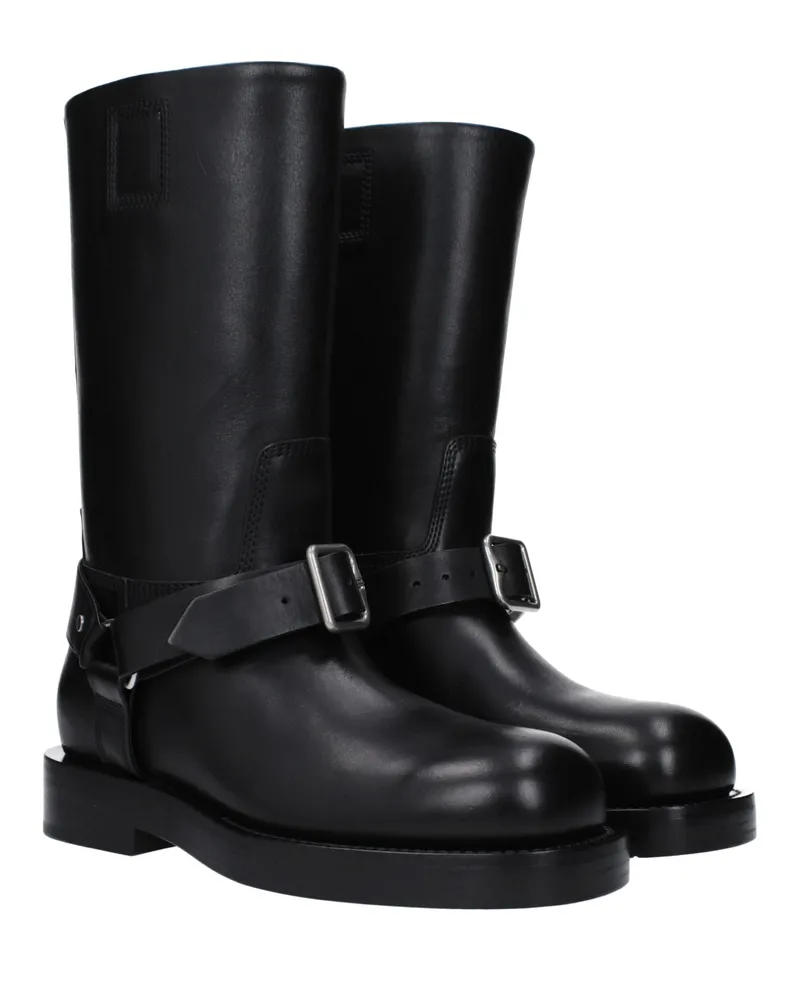 Burberry Women's Black Leather Boots Black