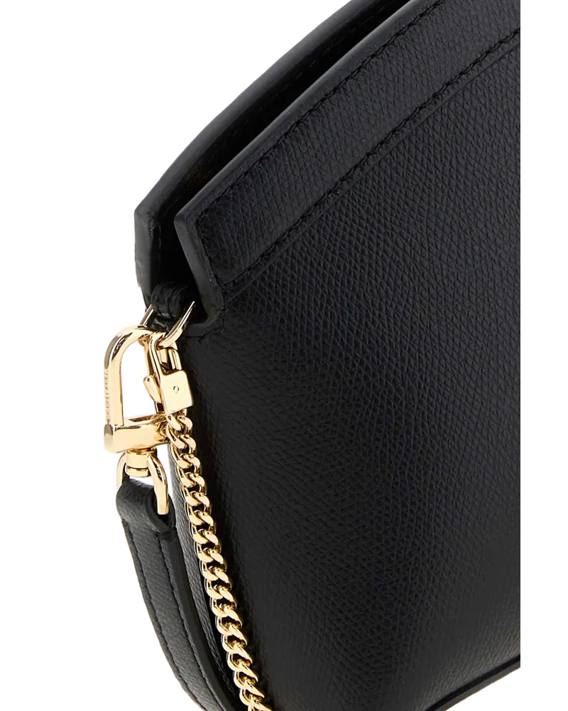 Michael Kors Women's Black Leather Small Athena Clutch Borse A Mano Black