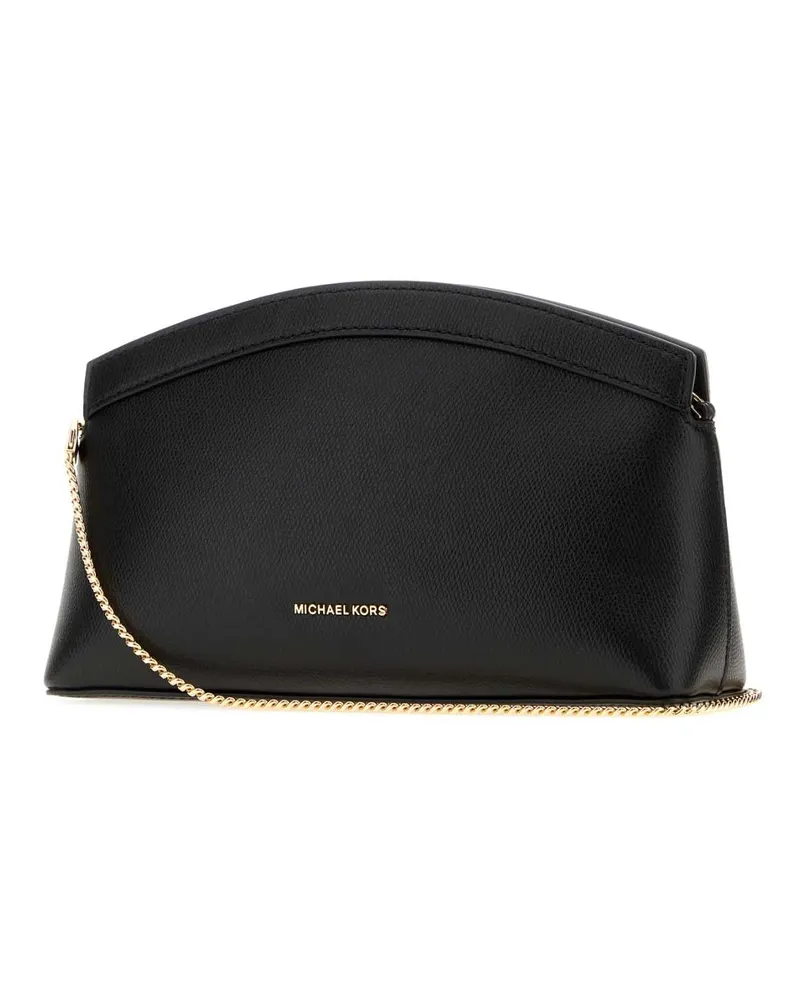 Michael Kors Women's Black Leather Small Athena Clutch Borse A Mano Black