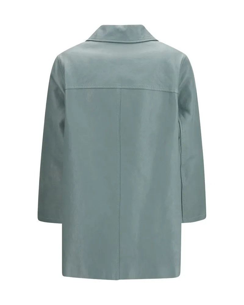 Chloé Women Blue Lamb Leather Jacket Clothing Blue