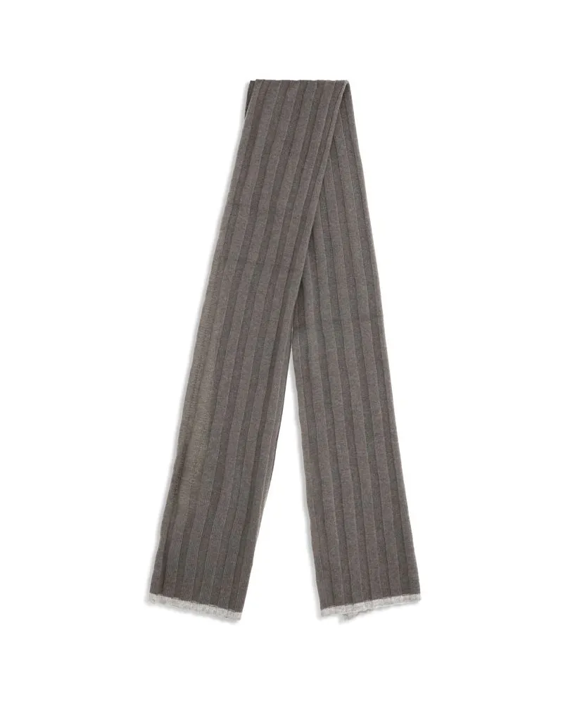 Brunello Cucinelli Men's Brown Cashmere Scarf Brown