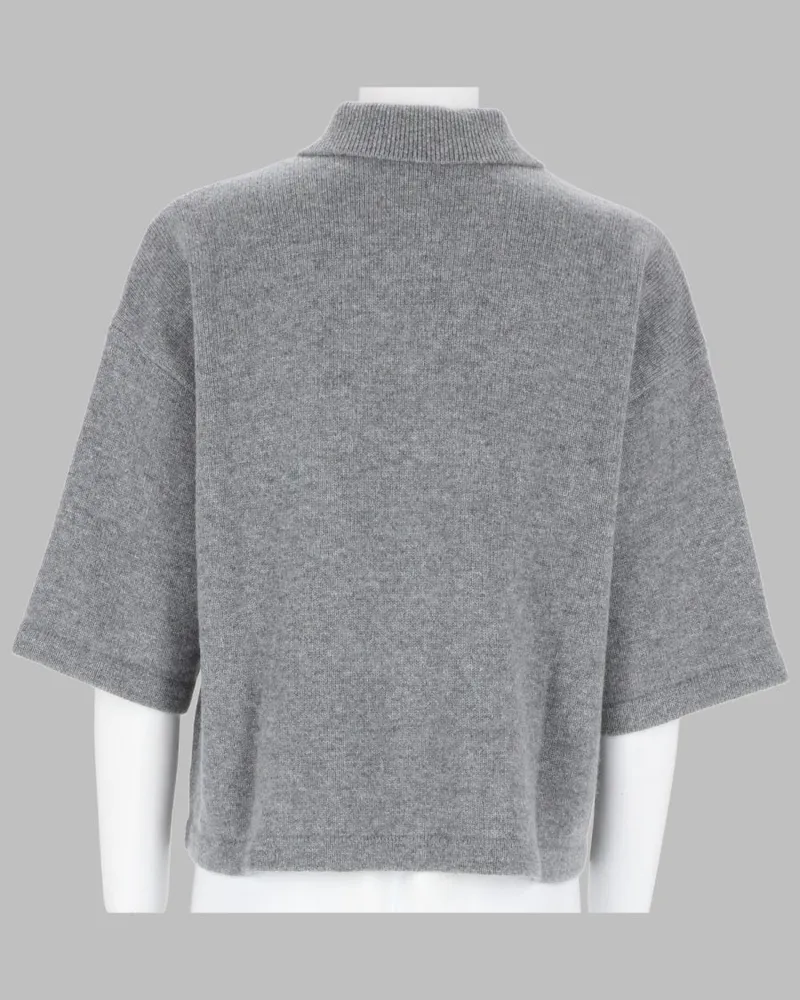 Frame Denim Women Polo Shirt The Academy Cashmere Grey T-shirts And Polos Gray