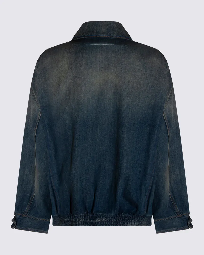 Maison Margiela Women's Jackets Blue _100 % Co Blue