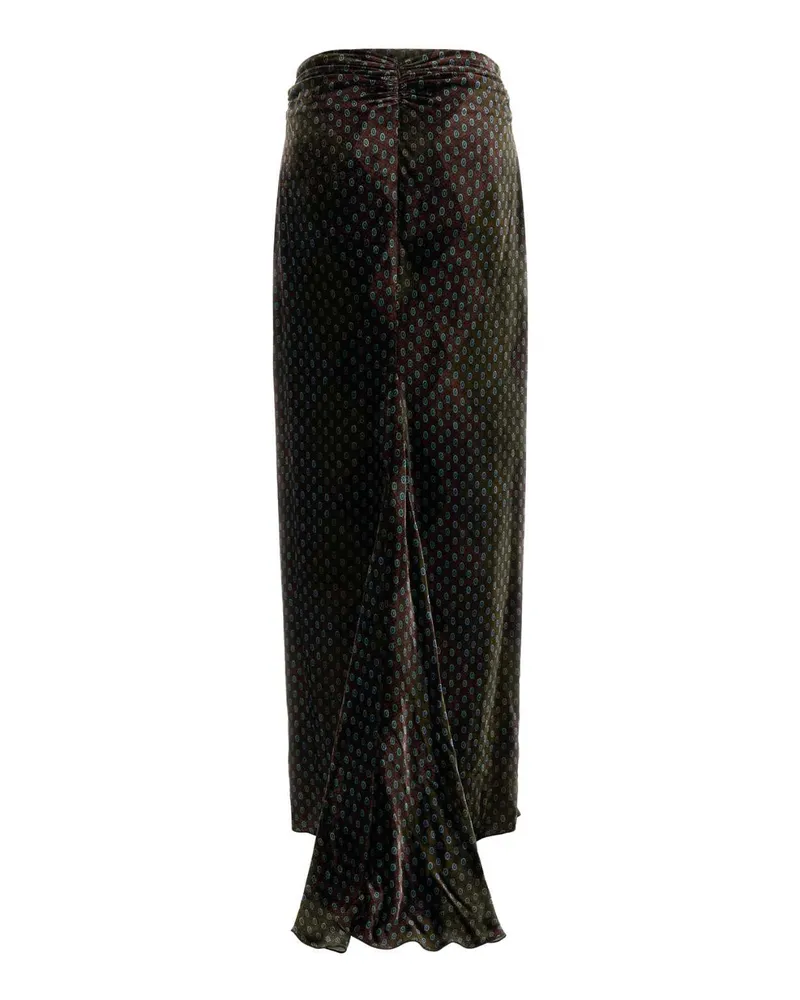 Dries van Noten 2520108362254 606 Khaki Gonne Skirt Black