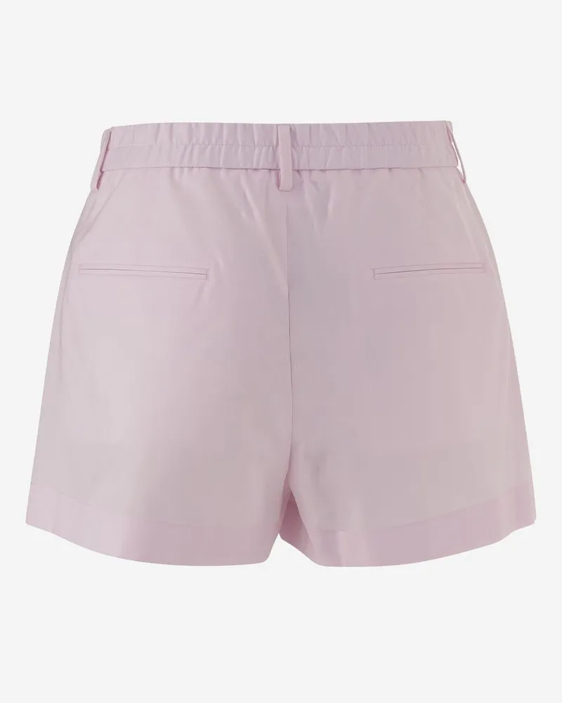 ARMARIUM Women's Cotton Shorts With Belt Loops Pink Pink