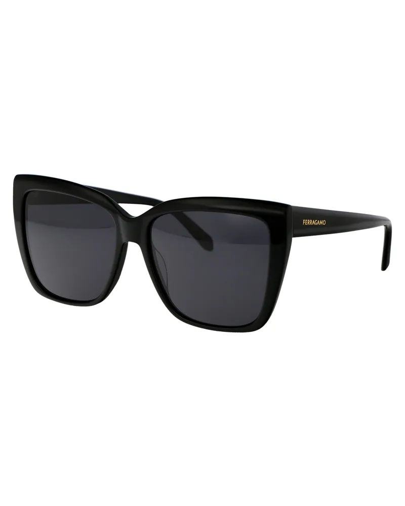 Ferragamo Unisex Sunglasses Sf1102s Black Acetate Black