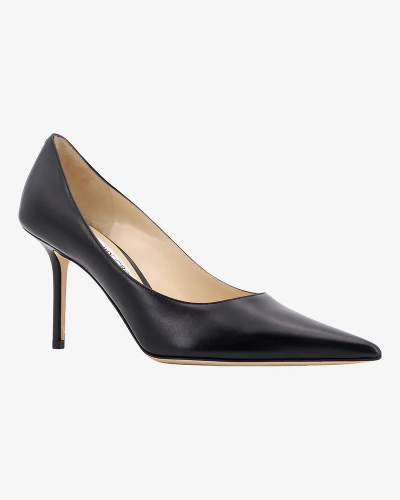 Jimmy Choo Women's Décolleté Love 85 Leather Black Pumps High Heel Shoes Black