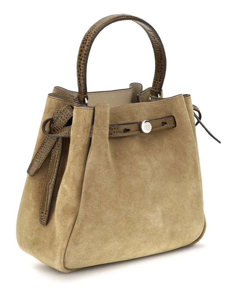 Tory Burch Romy Bucket Bag — Beige Beige