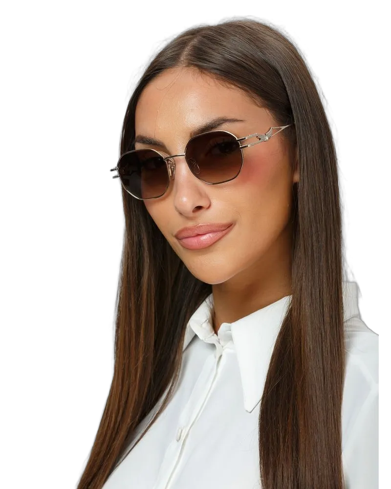 Zadig & Voltaire Women's Sunglasses Shiny Light Gold Metal Gold