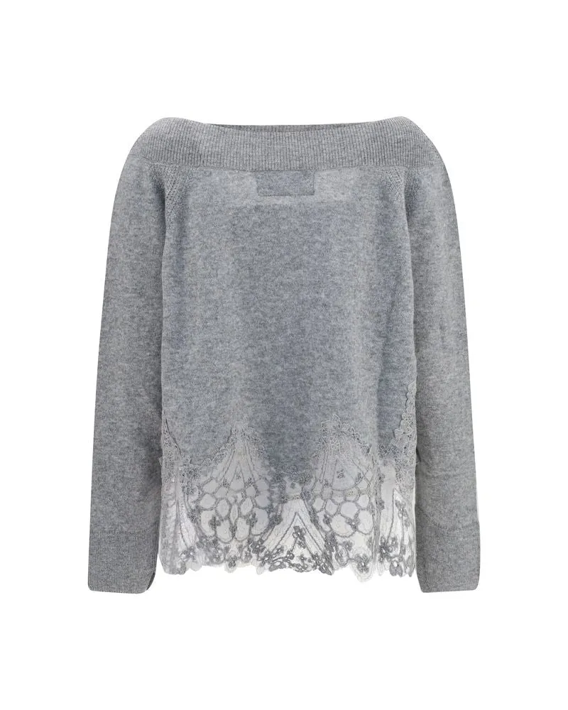 Ermanno Scervino Women's Gray Cashmere Sweater Clothing Gray