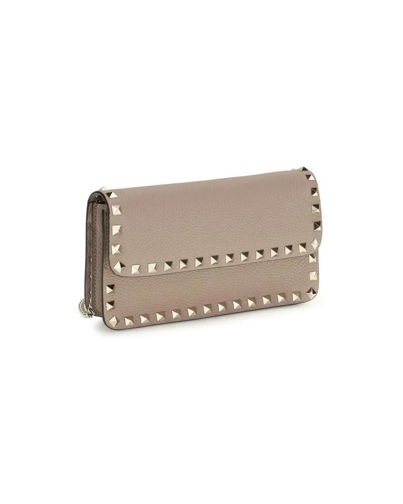 Valentino Garavani Women's Multicolor Calf Leather Bos Taurus Wallet Beige