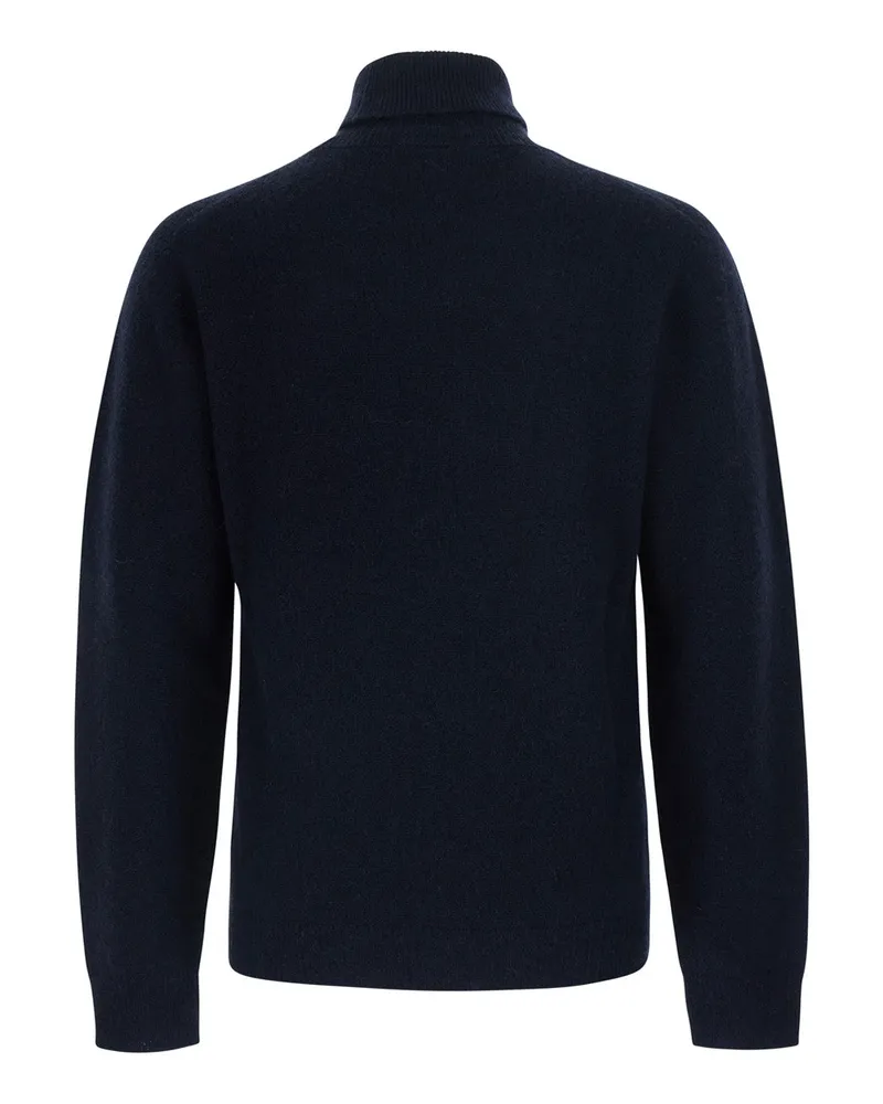 Roberto Collina Men's Turtleneck Sweater Blue Wool Virgin Tops Top Blue