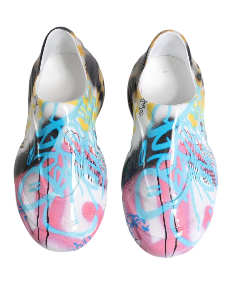 Dolce & Gabbana Men's Multicolor Graffiti Daymaster Sneakers Shoes Calf Leather Multicolor