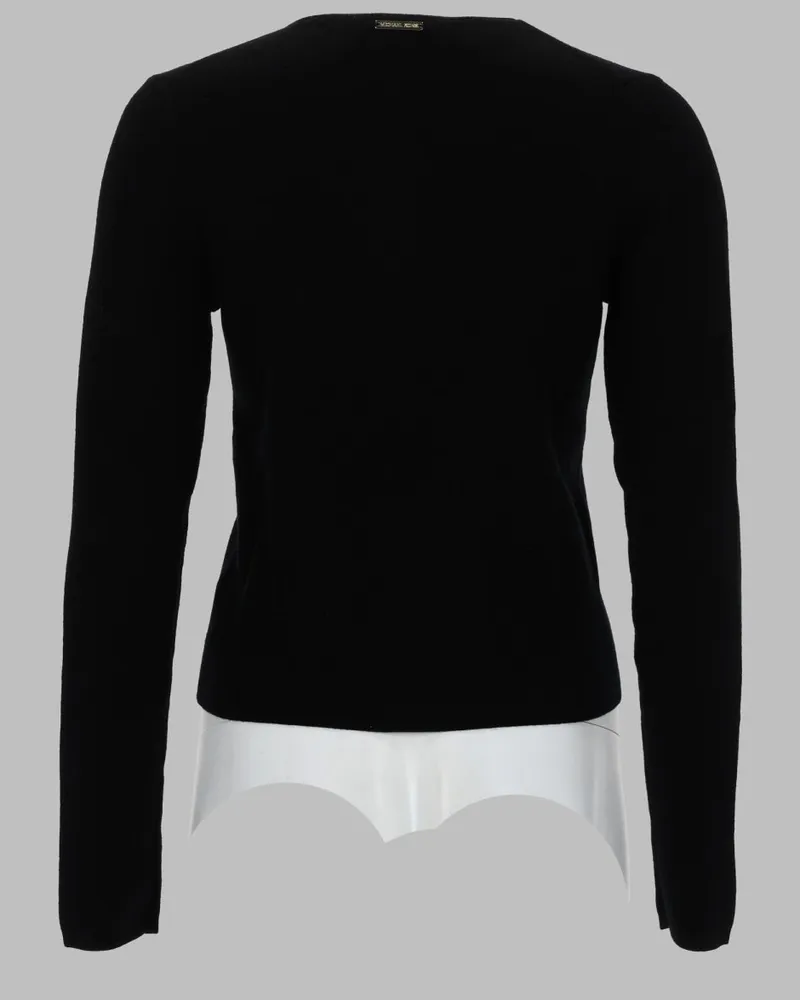 Michael Kors Wool-Blend Cardigan — Black Black