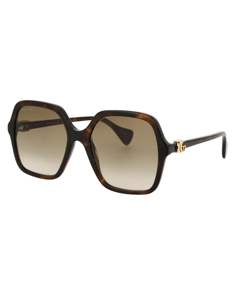 Gucci GG1072S Havana Brown Acetate Sunglasses — Brown Brown