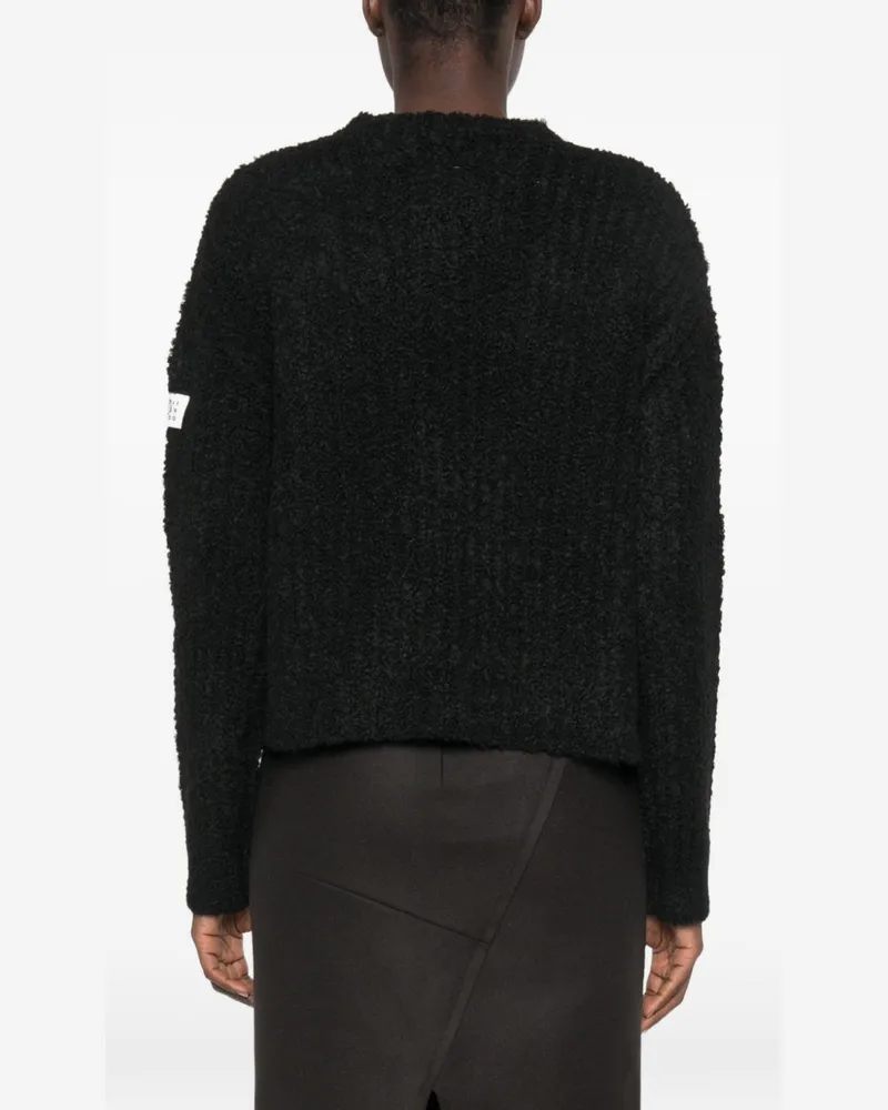 Maison Margiela Textured Crewneck Sweater — Black Black