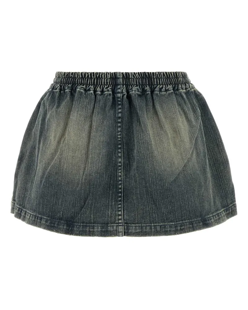 Balenciaga Women's Denim Mini Skirt Light Blue T Cotton Gonne Blue