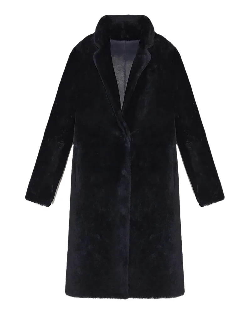 Yves Salomon Reversible Merino Shearling Coat — Black Black