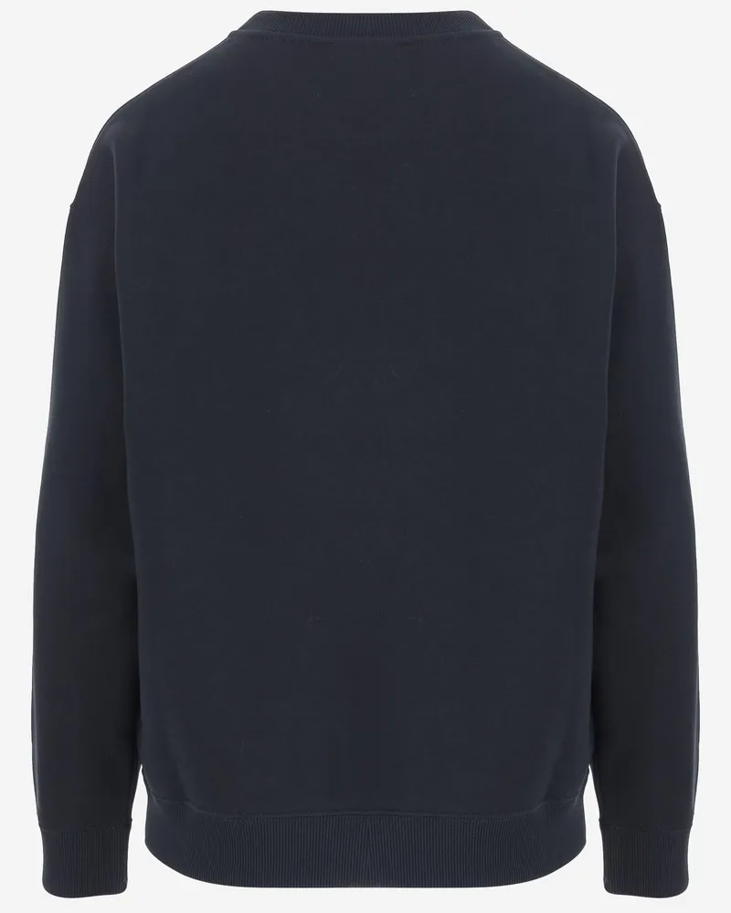 Jil Sander Women's Cotton Sweatshirt Navy Knitwear Sweater Navy