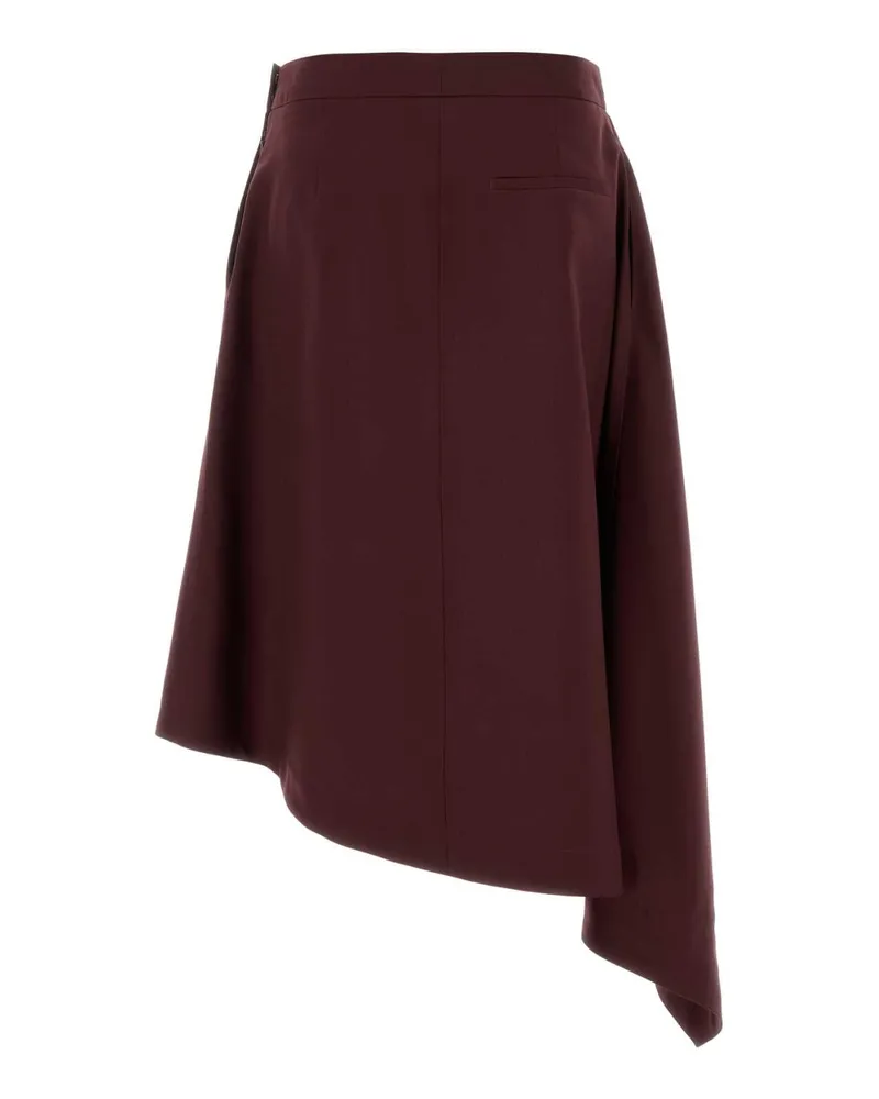 Bottega Veneta Women's Grape Wool Skirt Aubergine Exterior: Virgin Gonne Purple