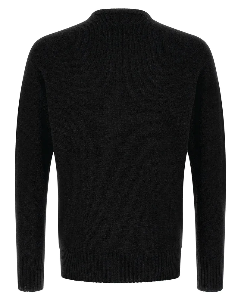 MA'RY'YA Cashmere and Virgin Wool Crew-Neck Sweater — Black Black