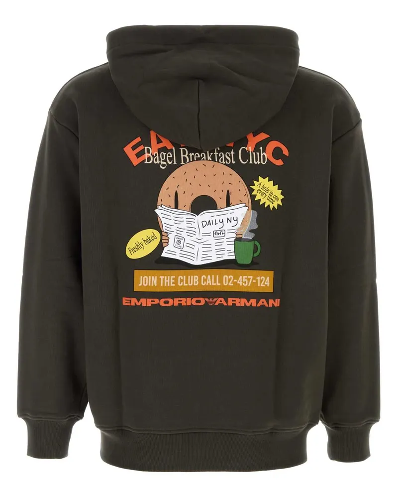 Emporio Armani Men's Charcoal Cotton Sweatshirt M8251 Exterior: Maglie Charcoal