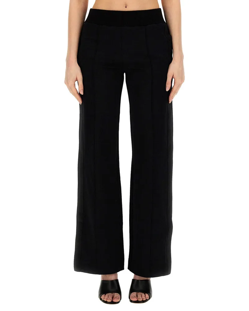 OFF-WHITE Wide Leg Trousers — Black Black