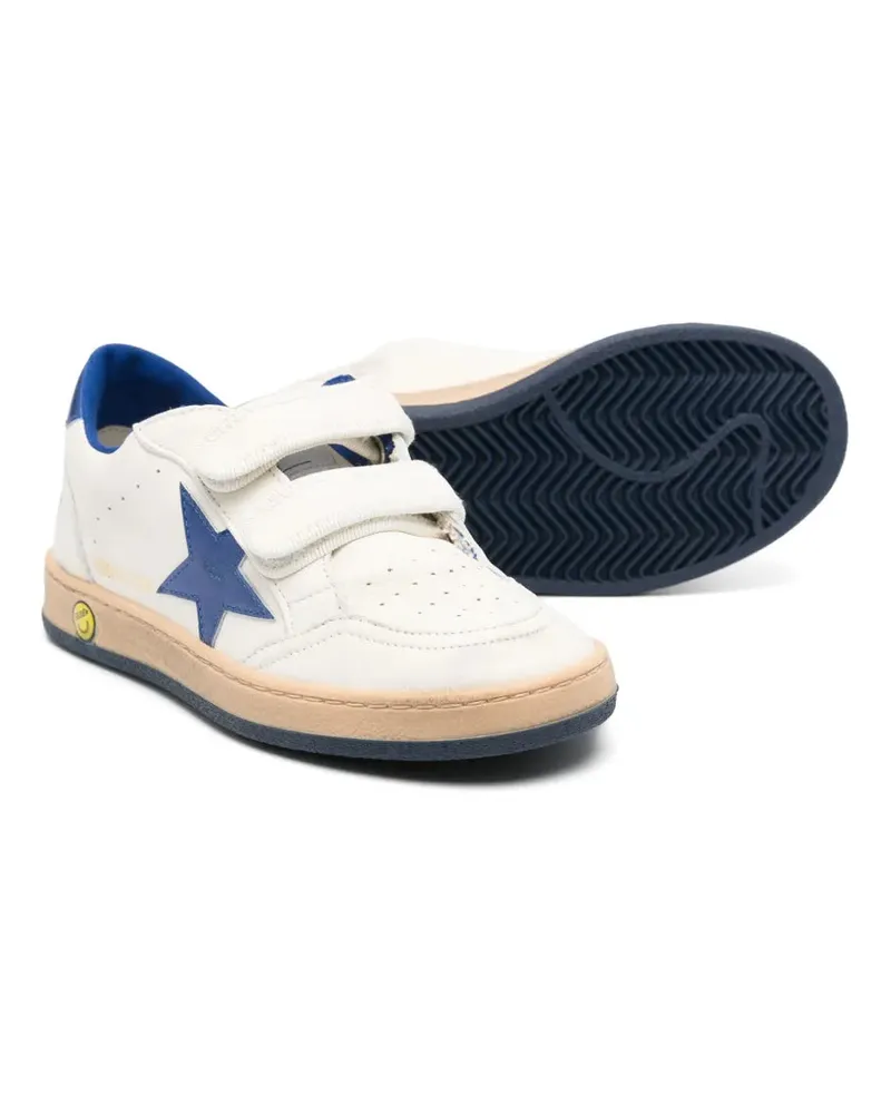 Golden Goose Kids' Ball Star Touch-Strap Sneakers Ss26 Ch White