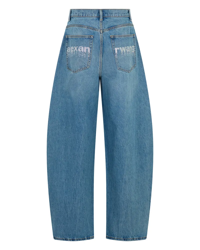 Alexander Wang Women's Wide-Leg Jeans Vintage Light Indigo Cotton Blue