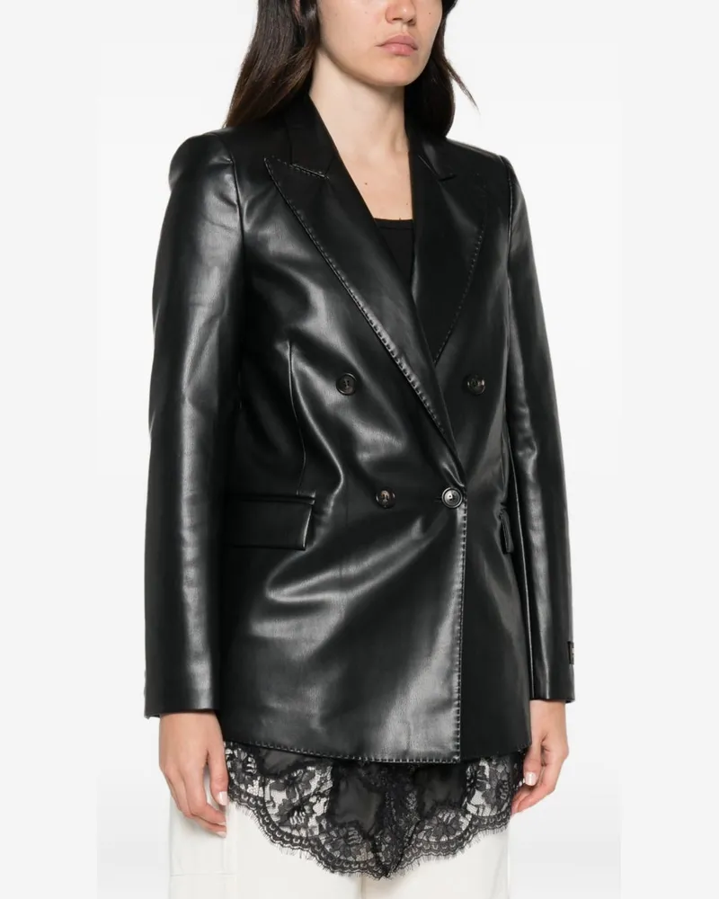 Ermanno Scervino Studded Leather Blazer — Black Black
