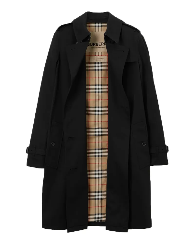 Burberry Kensington Trench Coat — Black Black