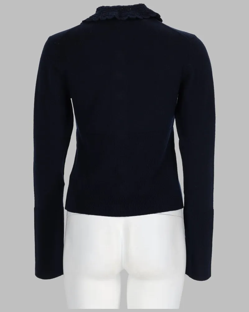 Chloé Knit Wool Cardigan — Blue Blue