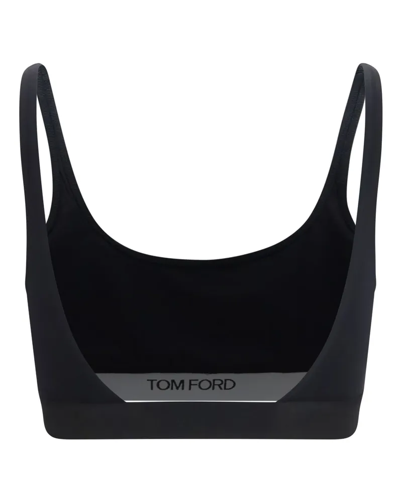 Tom Ford Women Sports Bra Black Modal; Elastane Underwear Black