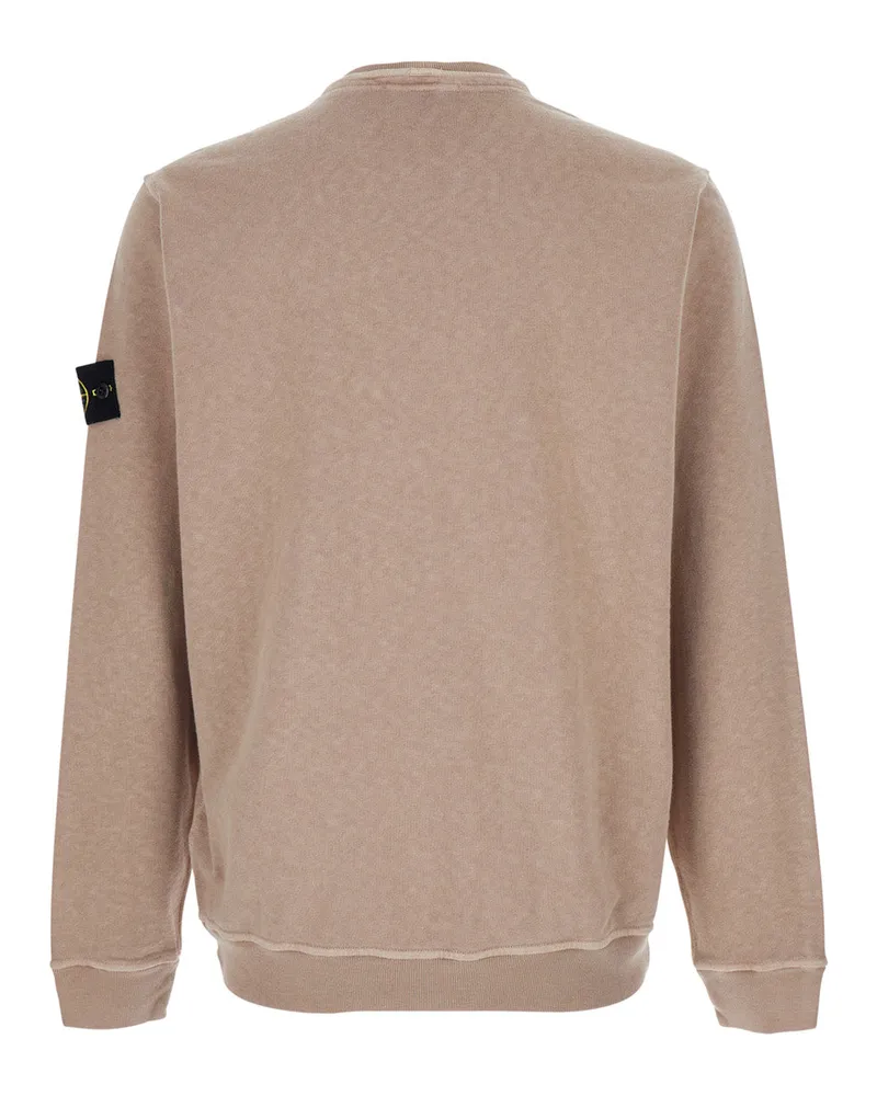 Stone Island Tech Fabric Fleece Sweatshirt — Beige Beige