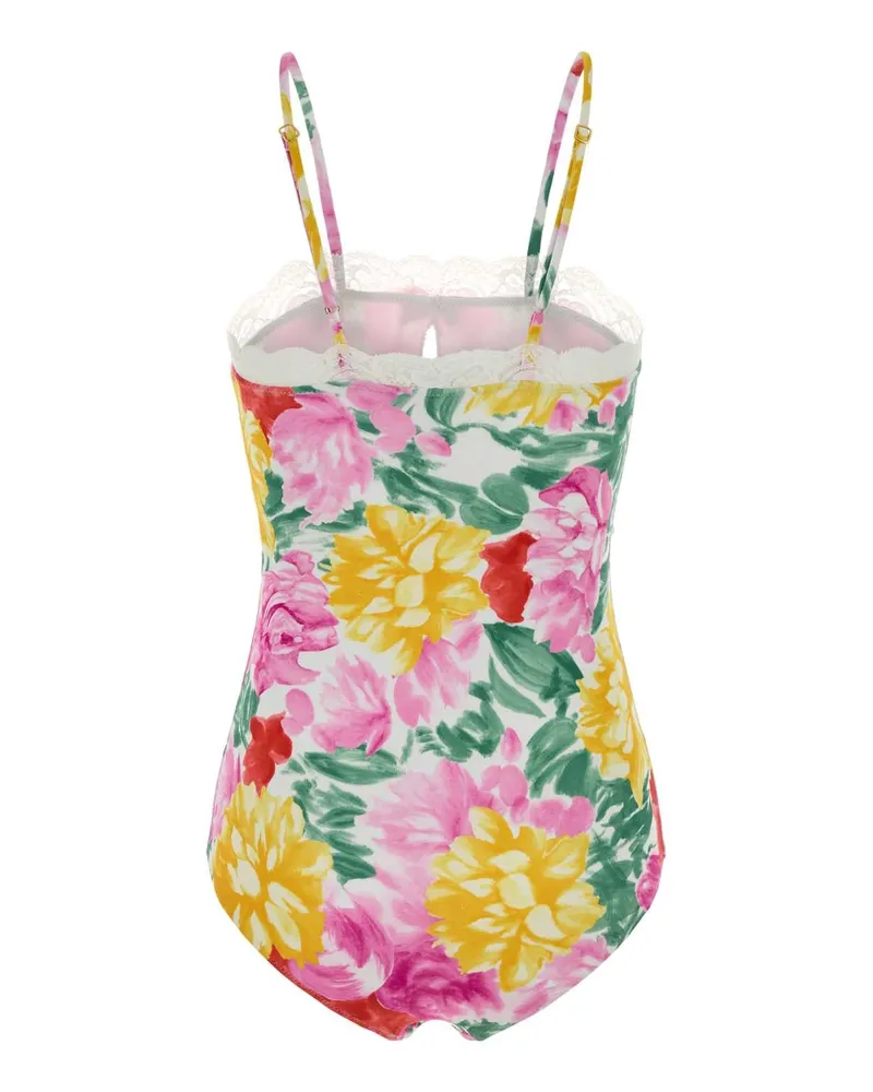 Chloé Floral Printed Stretch Nylon Bodysuit Multicolor1