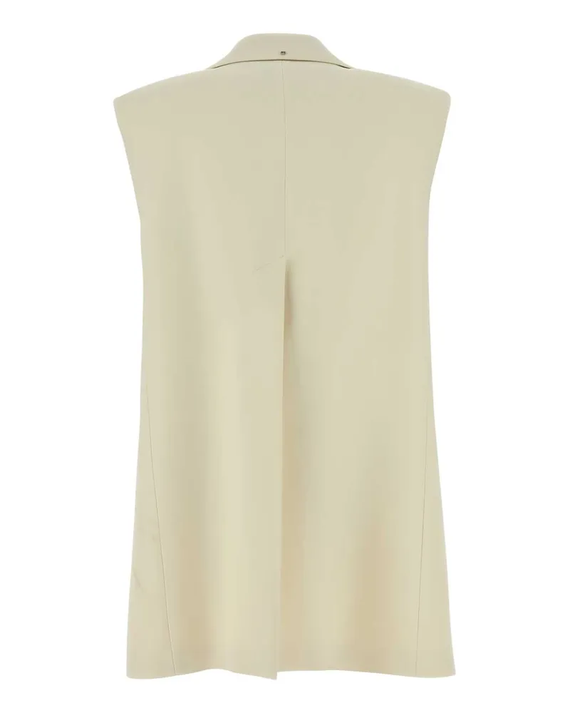 SPORTMAX Women's Cream Stretch Crepe Campale Vest Bianco Avorio Giacche E Gilet Jacket Beige