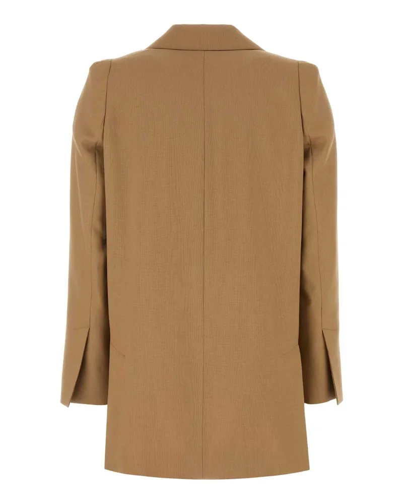 Max Mara Women's Camel Wool Blend Kitten Blazer 007 Giacche E Gilet Jacket Beige